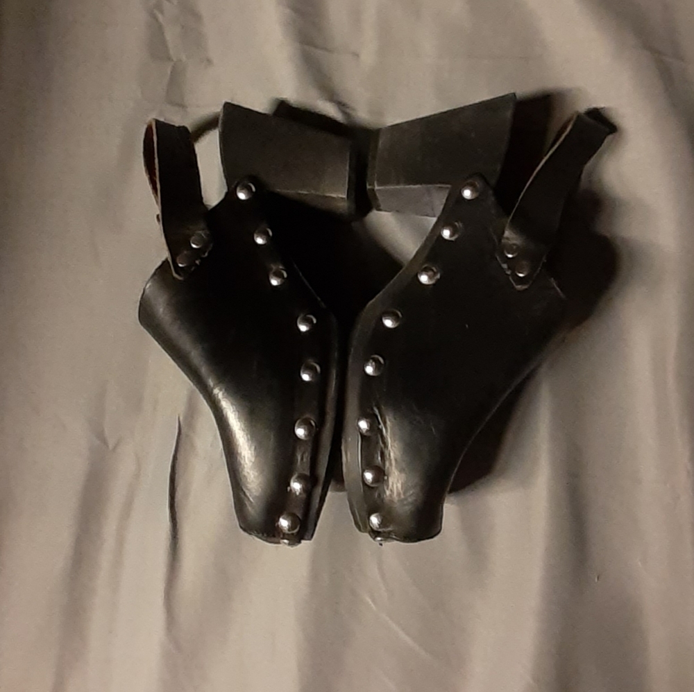 Italian leather clogs